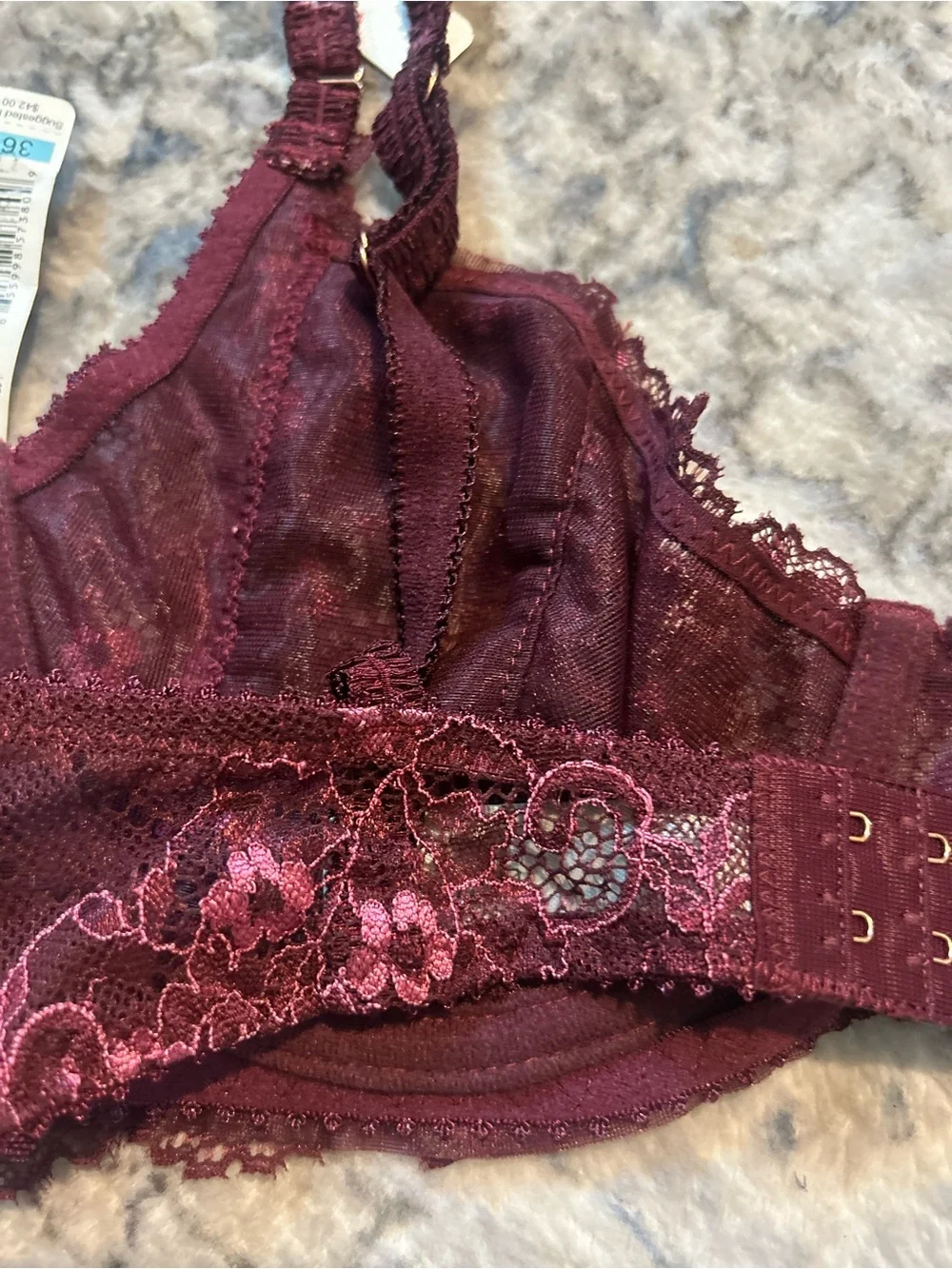 Sophie B Lace Underwire Bra in Deep Wine